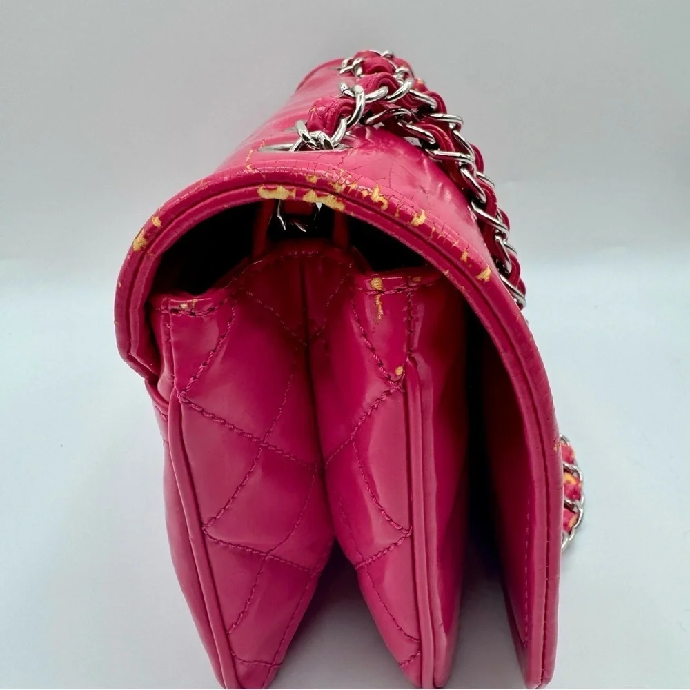 CHANEL - Small Pink Vinyl Lipstick Flap Bag | Fair to Good Condition